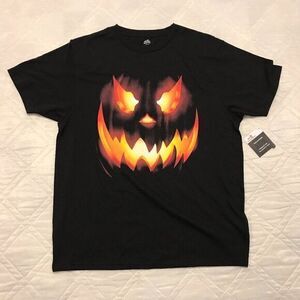 Celebrate Halloween Black Jack O'Lantern T shirt Large nwt‎